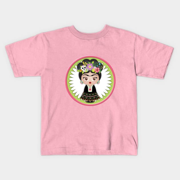 Cute Frida Khalo Kids T-Shirt by MIMOgoShopping